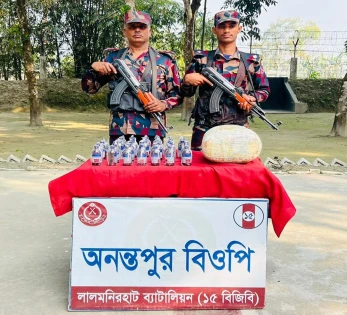 সীমান্তে বিজিবি’র মাদক বিরোধী বিশেষ অভিযানে ভারতীয় মাদকদ্রব্য জব্দ